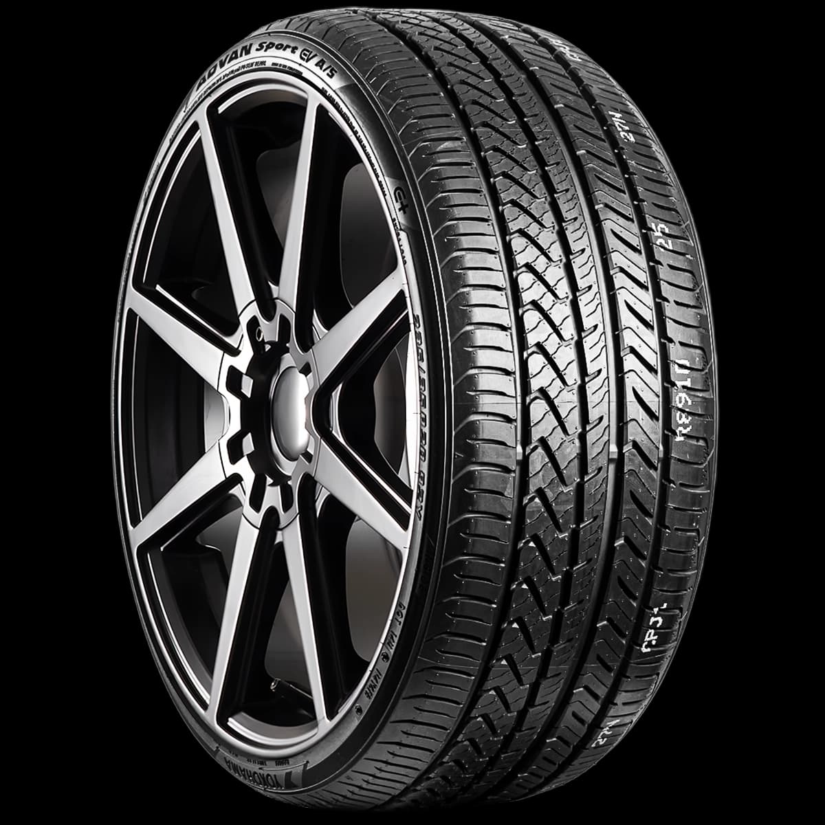 Yokohama Advan Sport EV AS 20" angled tire