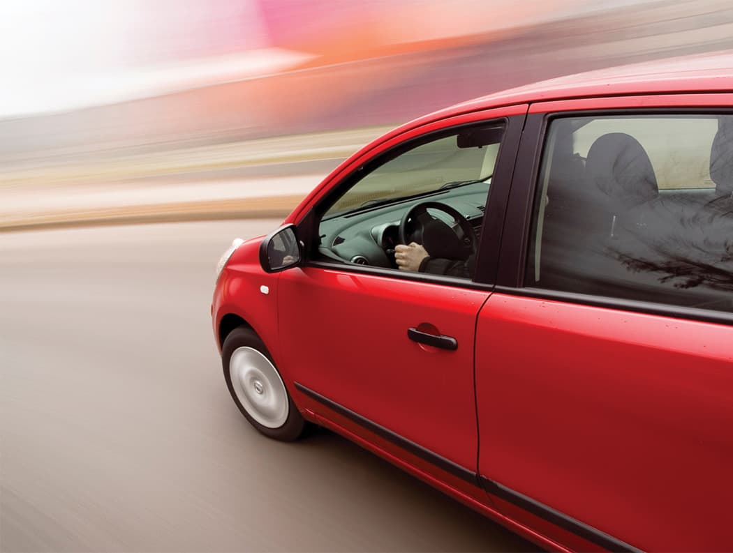 swerving car image