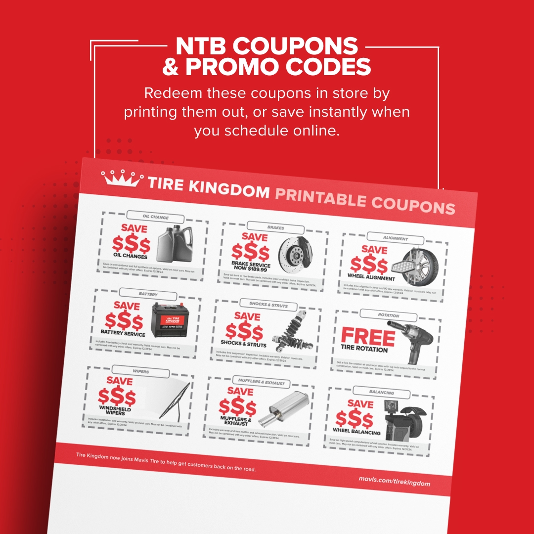 Tire Kingdom Printable Coupons by Mavis
